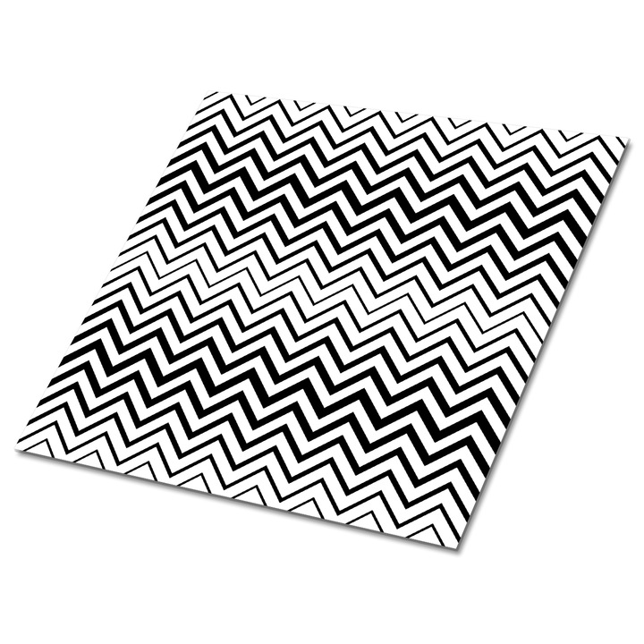 Set 9 bucati. Tulup. Placi de perete PCV. Model cu oase de peste. Alb / Negru. 30 cm x 30 cm. 010310410010000020999