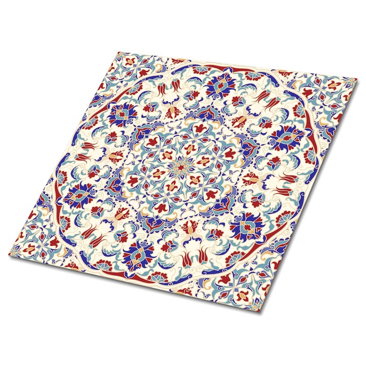 Set 9 bucati. Tulup. Placi de perete autoadezive. Mandala. Multicolor. 30 cm x 30 cm. 010310410010000020953