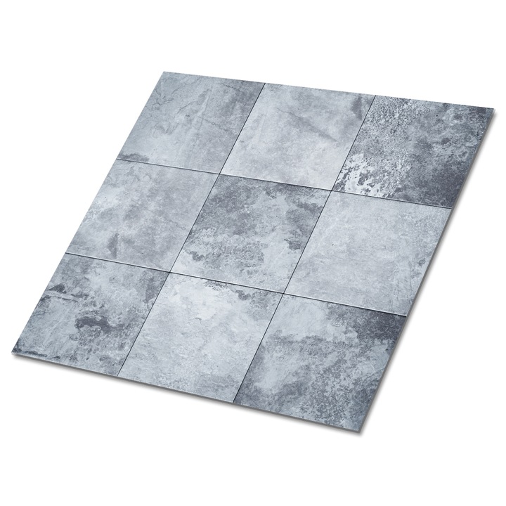 Set 9 bucati. Tulup. Panou de perete. Patchwork de piatra. Gri inchis. 30 cm x 30 cm. 010310410010000020872