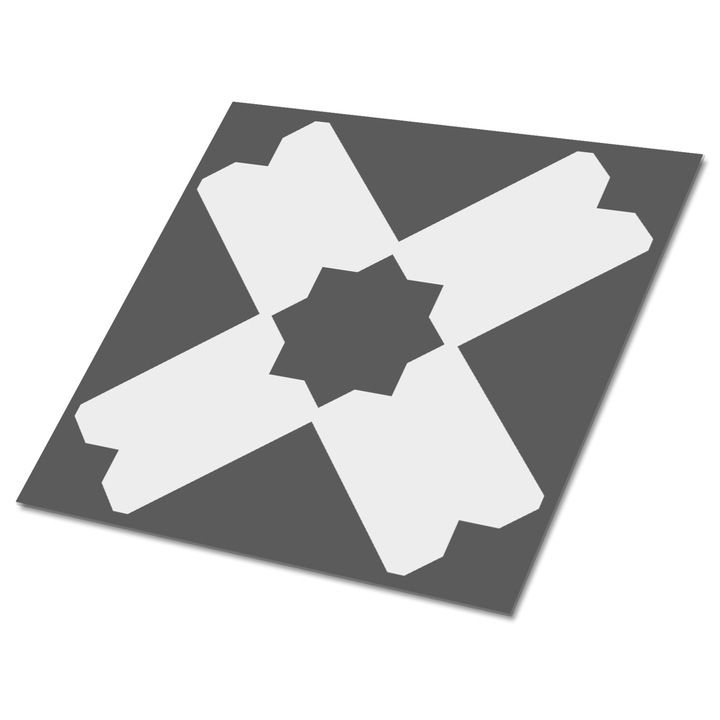 Set 9 bucati. Tulup. Panou de perete. Model gri geometric. Gri. 30 cm x 30 cm. 010310410010000020818