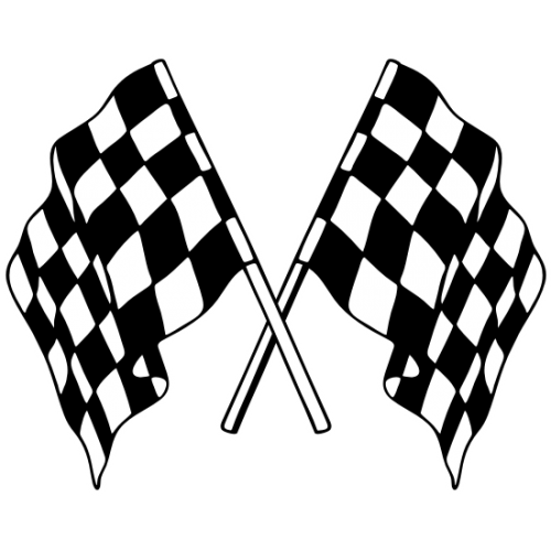 Sticker auto Race Finish Flags, 20 cm, Oracal eMAG.ro