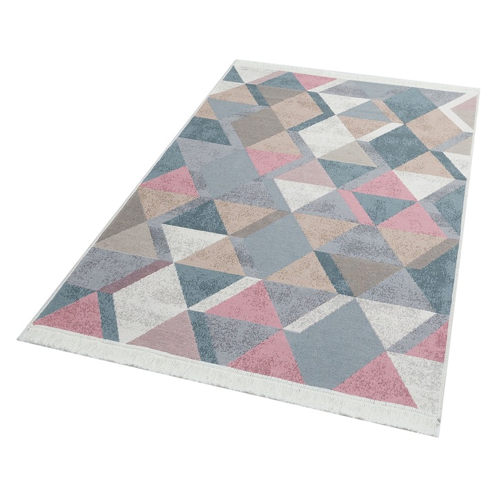 Килим, Bakero, Kelim Arya 10 blue/pink, 80x150 cm