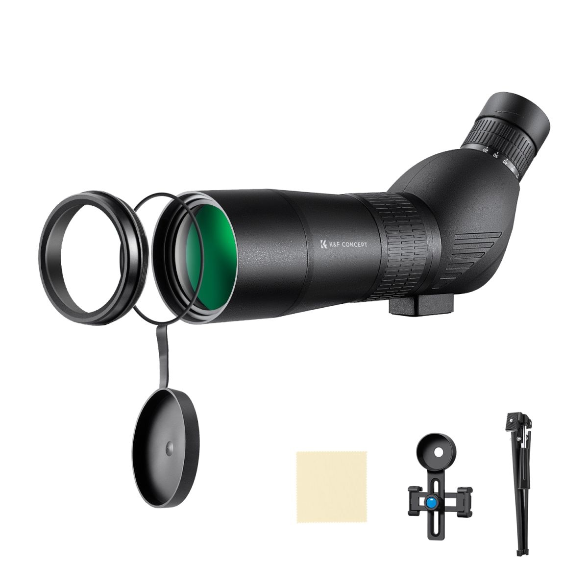 Monocular, luneta 60mm ZOOM 20-60x BAK-4 IP56 KF33.033 - eMAG.ro