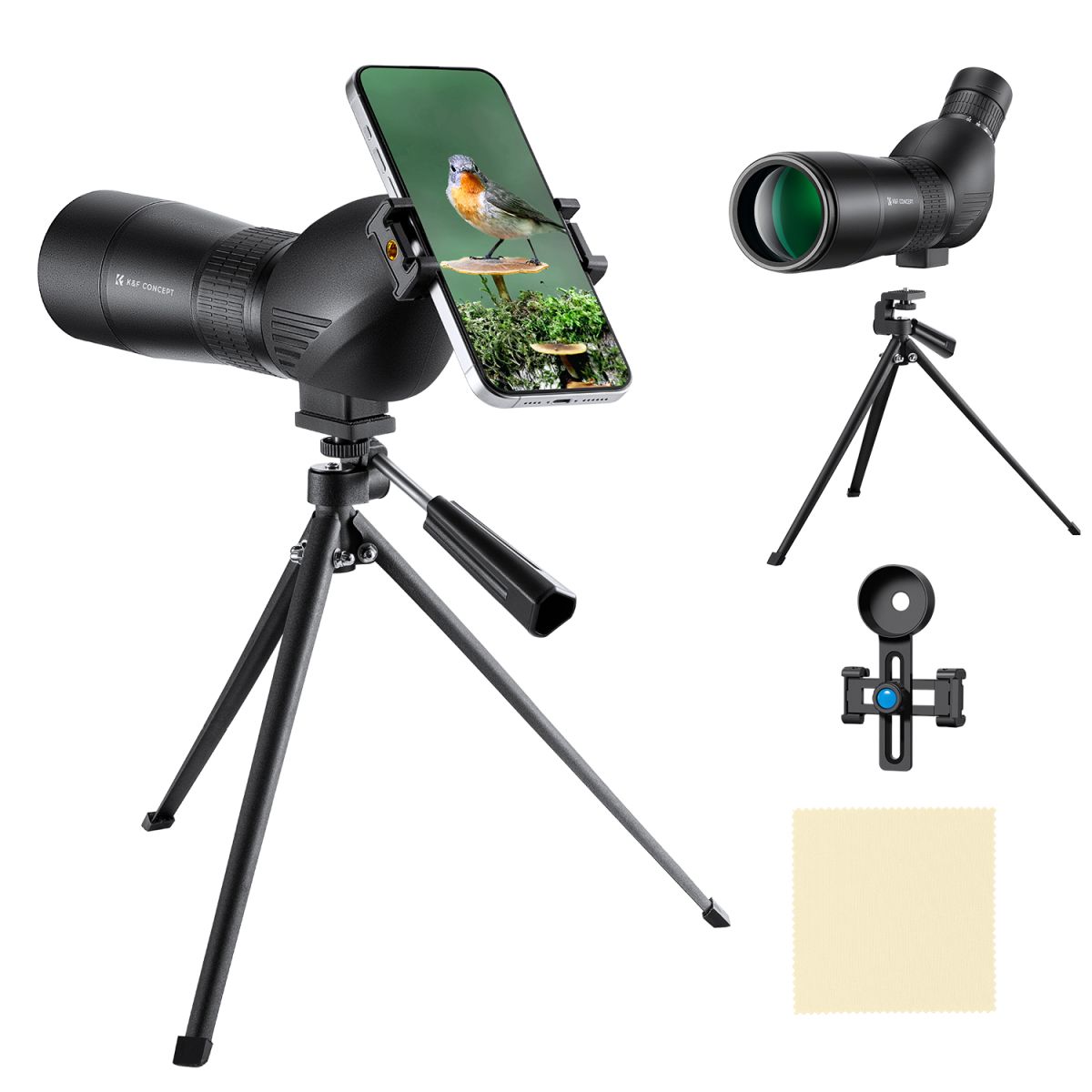 Monocular, luneta 60mm ZOOM 20-60x BAK-4 IP56 KF33.033 - eMAG.ro