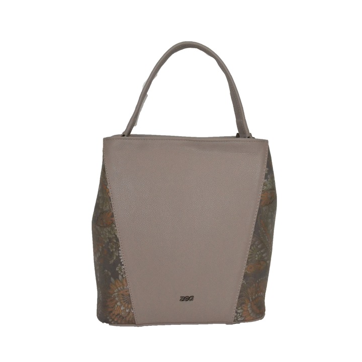 Női táska, Zea, alkalmi, 212, greige, természetes bőr, 25x12x29