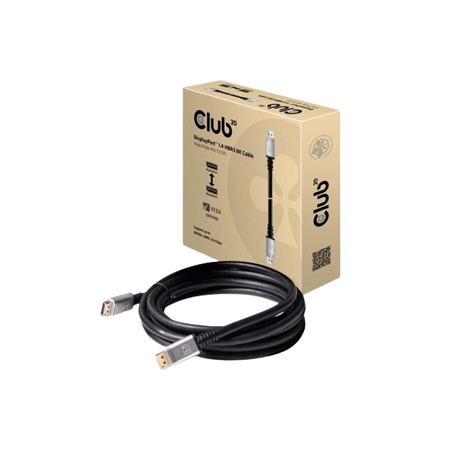 Câble DisplayPort 1.4 Club3D HBR3 2m - Support 8K 4K 144Hz HDR