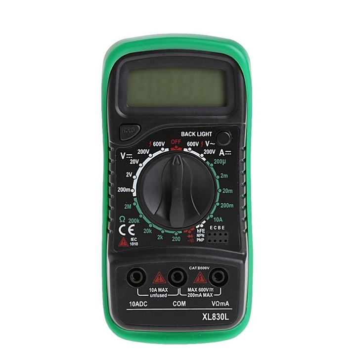Multiméter XL830L, Hangjelzővel, VAC, VDC, ADC, OHM