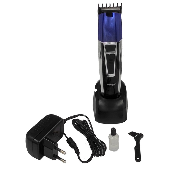 Aparat de tuns + Accesorii, Promozer, MZ-1700, Negru