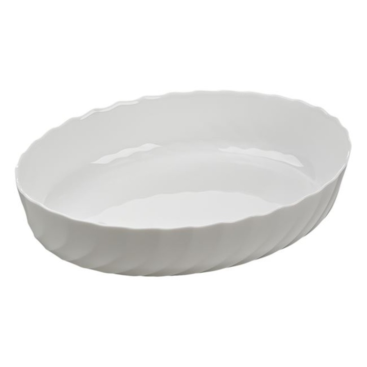 Vas termorezistent Opal, Suporta 250 grade, Oval, 36 x 29 x 7.5 cm