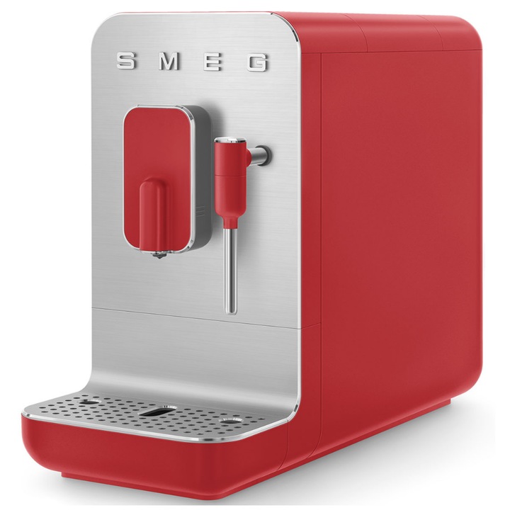 Автоматична еспресо кафемашина Smeg BCC02RDMEU, 50's Style, 1350 W, 19 бара, Червена