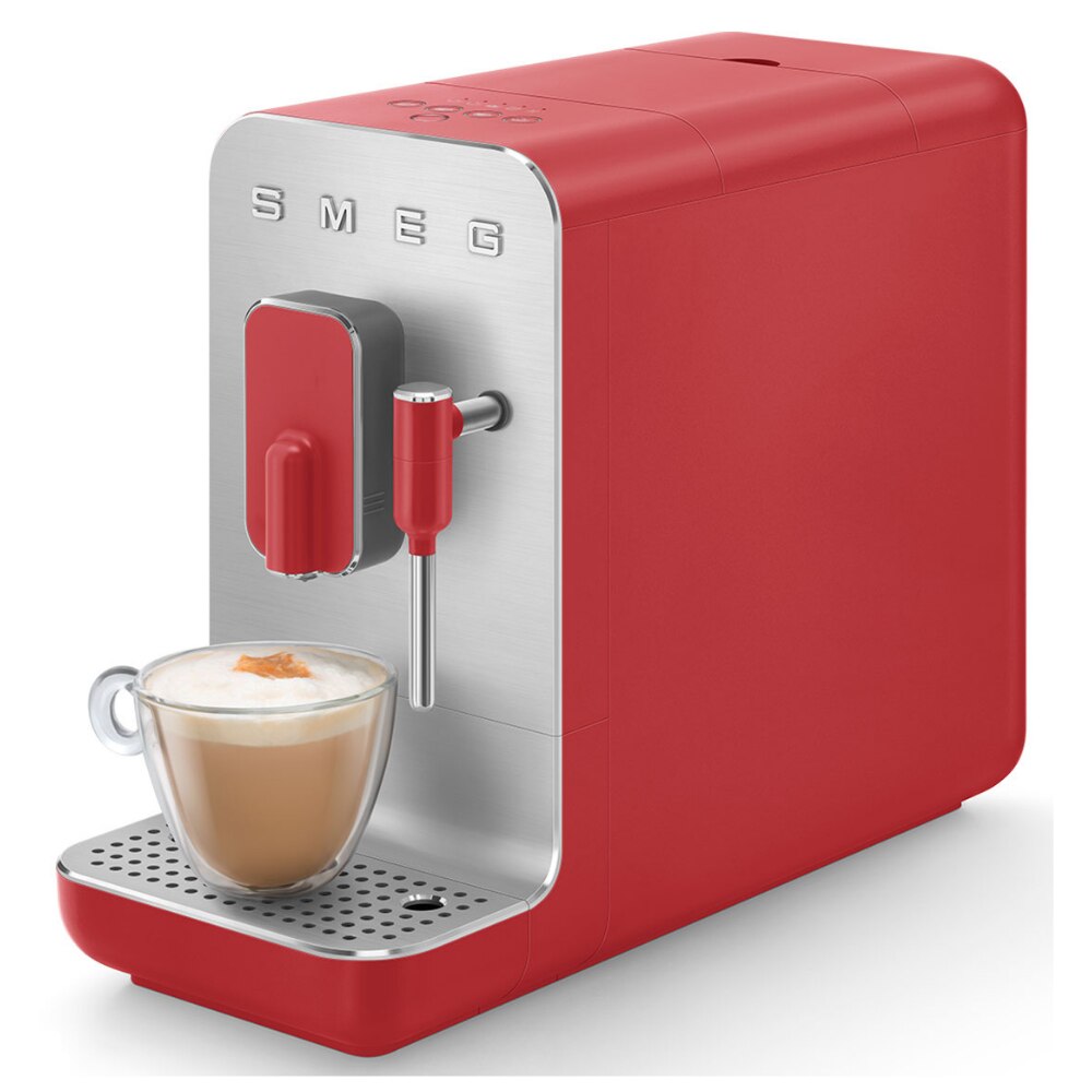 Автоматична еспресо кафемашина Smeg BCC02RDMEU, 50's Style, 1350 W, 19 ...