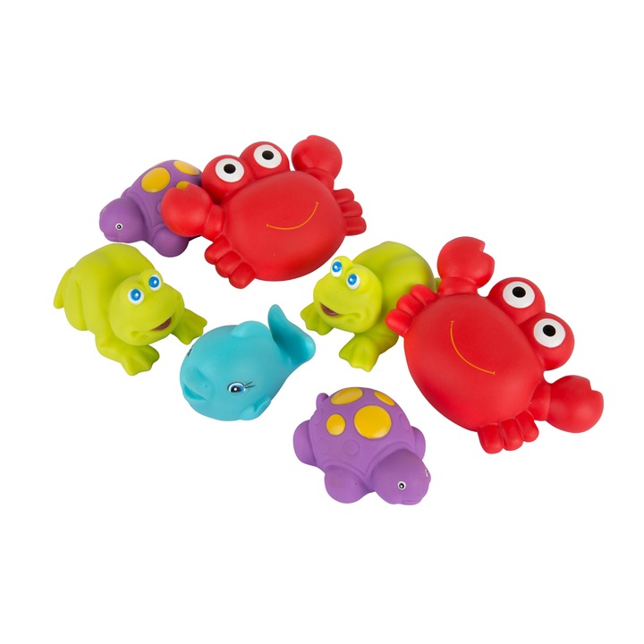 Комплект животни за баня Playgro, момче, 7 броя
