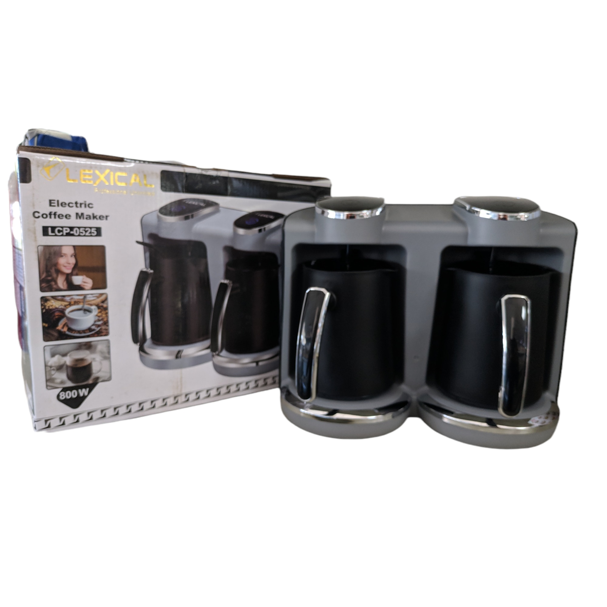 Aparat de cafea, Lexical, 800 W, Negru/Gri