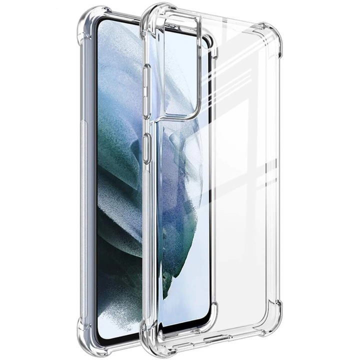 Husa AntiShock SILKASE pentru Samsung S22 Plus, AntiShock, silicon transparent