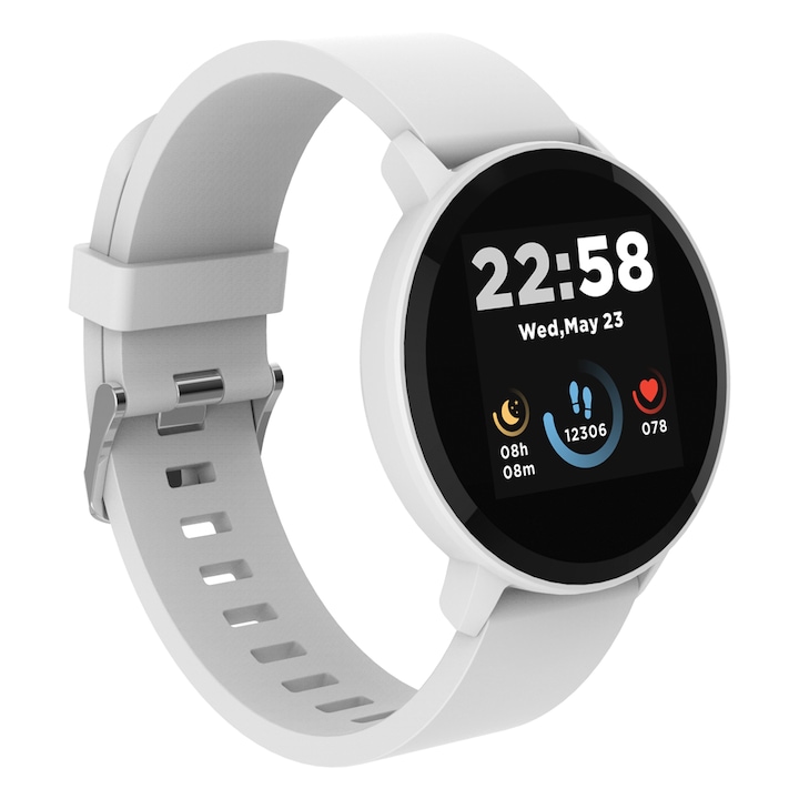 Smartwatch, Canyon, Silicon, 1.3 inch, Alb