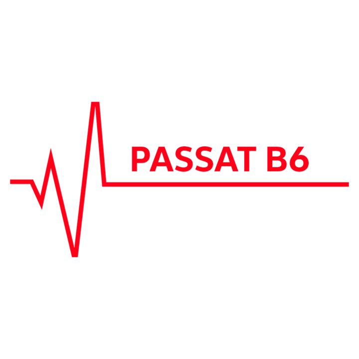Sticker auto ''Heart beat Passat b6'', 20cm, Rosu