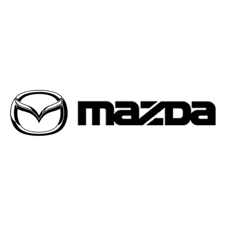 Set 4 stickere auto pentru jante Mazda, 8cm, Negru