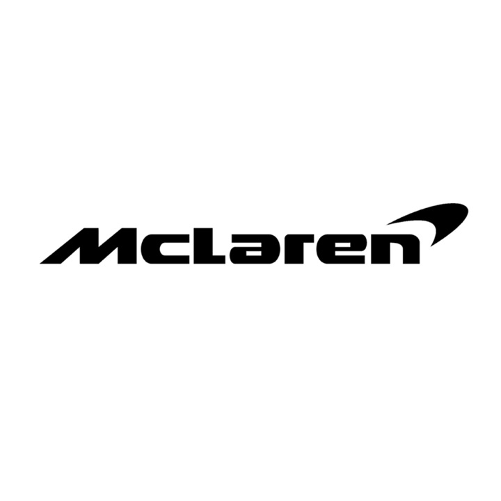 Set 4 stickere auto pentru etrier frana Mclaren, 8x2 cm, Negru