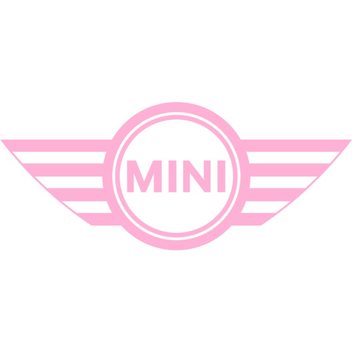 Set 4 stickere auto pentru jante Mini, 8cm, Roz