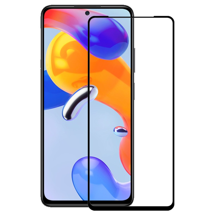 SILKASE üvegfólia Xiaomi Redmi Note 11 Pro készülékhez, Full Glue, Full display, fekete
