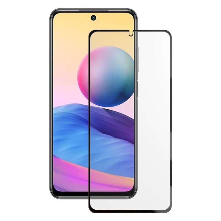 SILKASE matt üvegfólia Xiaomi Redmi 10-hez, Full Glue, Full display, fekete