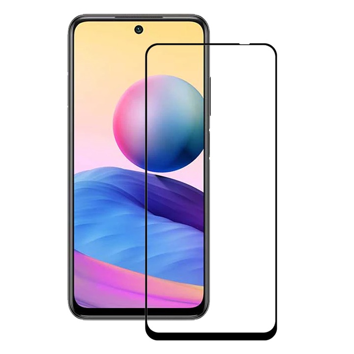 SILKASE üvegfólia Xiaomi Redmi 10-hez, Full Glue, Full display, fekete