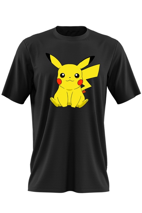 Férfi póló Pokemon Cards World Go Anime Pikachu Gamer Lego, Fekete