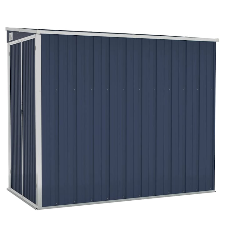 vidaXL antracitszürke acél falhoz erősíthető fészer 118 x 194 x 178 cm 316223