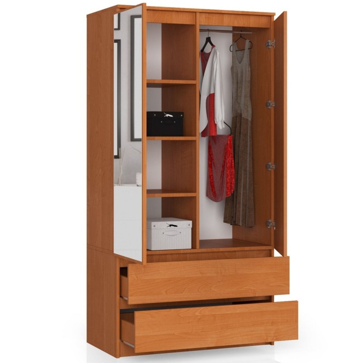 Dulap cu oglinda, Akord Furniture Factory, PAL, 51x90x180 cm, Arin