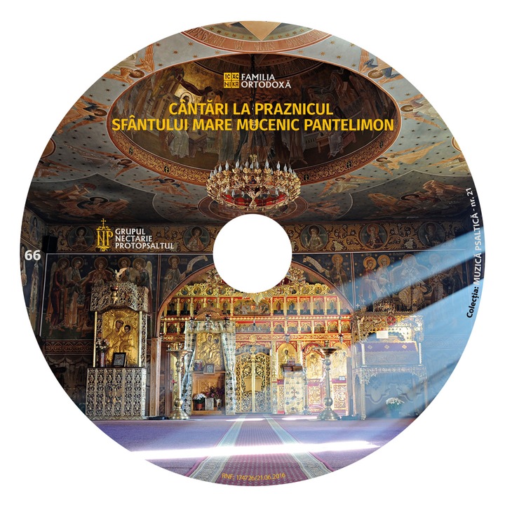 Cantari la praznicul Sf. Mare Mucenic Pantelimon - CD 66