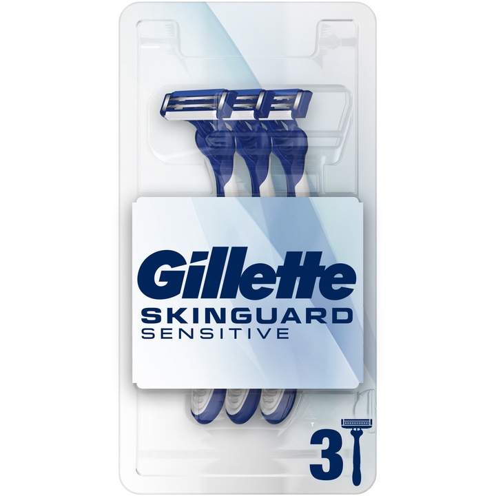 Aparat de ras de unica folosinta Gillette Skinguard Sensitive, 3 buc