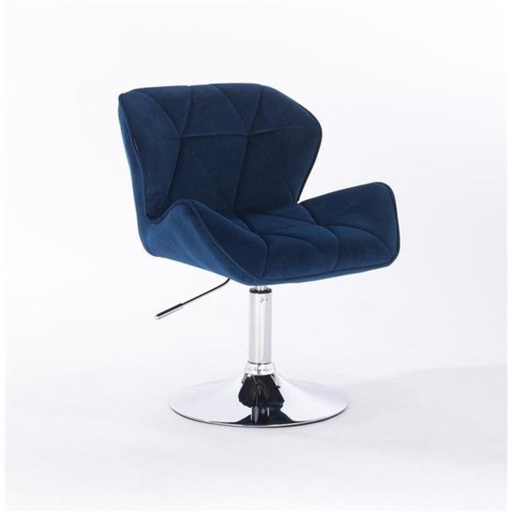 Scaun de birou, Votana, HR111N, Catifea, Bleumarin
