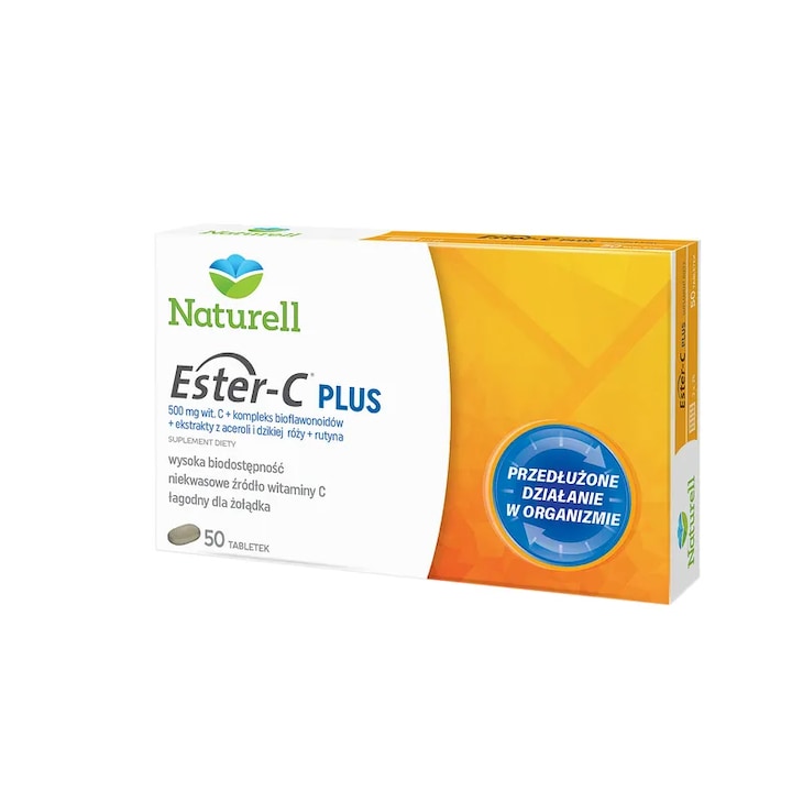 Ester-C Plus étrend-kiegészítő az immunrendszer számára, Naturell, 50 tabletta