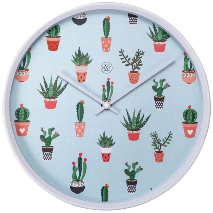 NeXtime Cactus falióra, 30cm, zöld