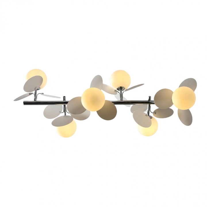 Полилей Lightex MELANI, 6хG4, Стъкло, Бял