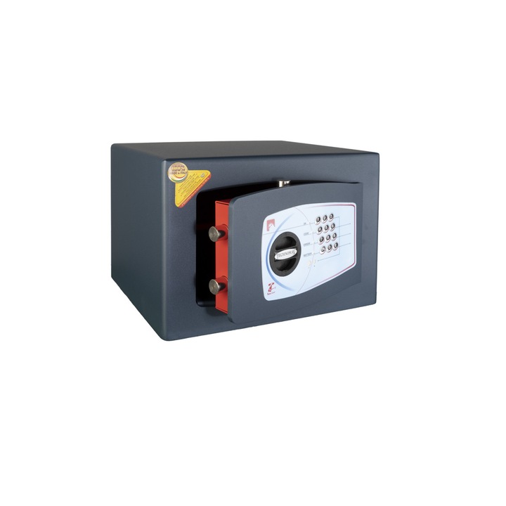 Seif certificat EN 14450 S2, antiefractie, cifru electronic, 280x400x350mm, 36Kg, Technomax GMT/4