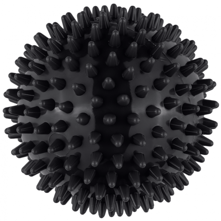 Minge flexor de reabilitare cu tepi, Aqua-Sport Powerstrech Spiky Ball, Negru, 9cm