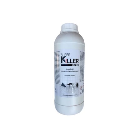 Insecticid solutie Super Killer 25T-EC, produs de Pasteur, pentru combaterea insectelor taratoare si zburatoare, flacon 1 L