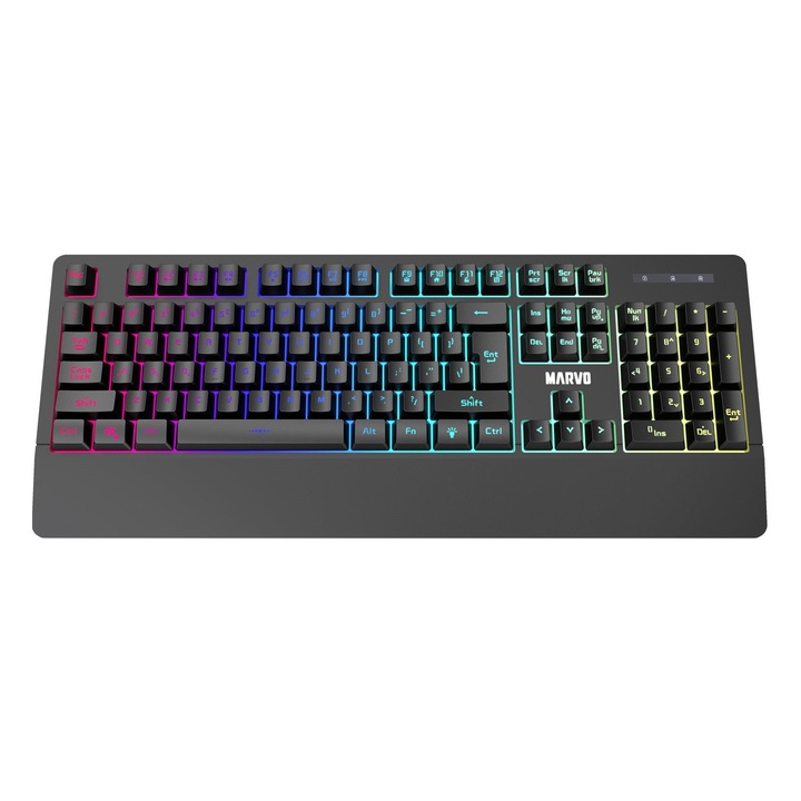 Tastatura gaming, Marvo, USB, Negru