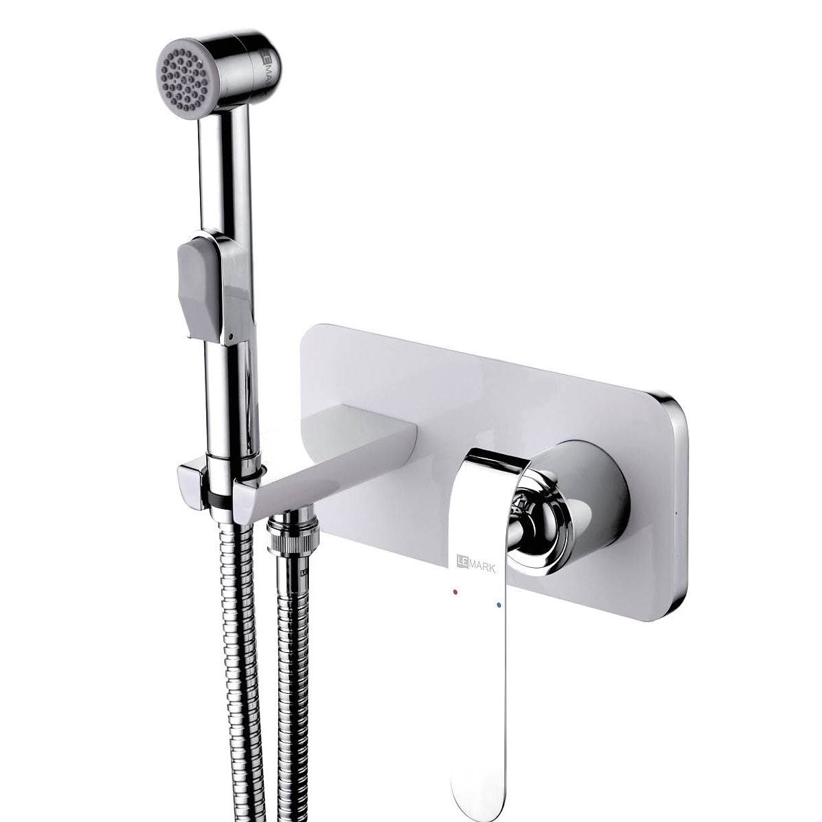 Смесител за душ биде, Lemark LM4919CW Melange, С хигиеничен душ, Хром ...