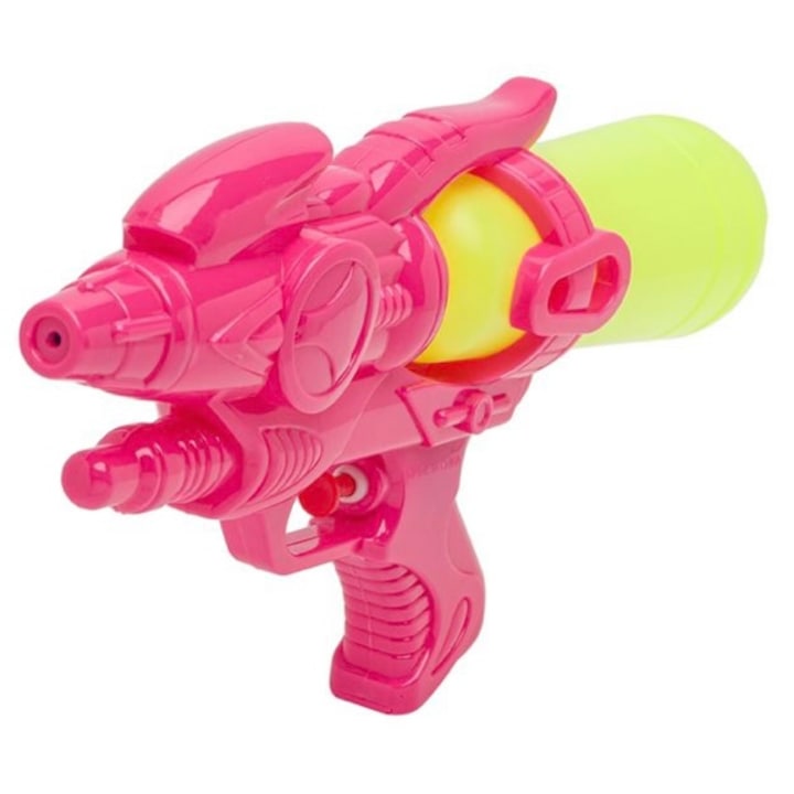 Jucarie pistol cu apa, roz/galben, 28x5x15 cm