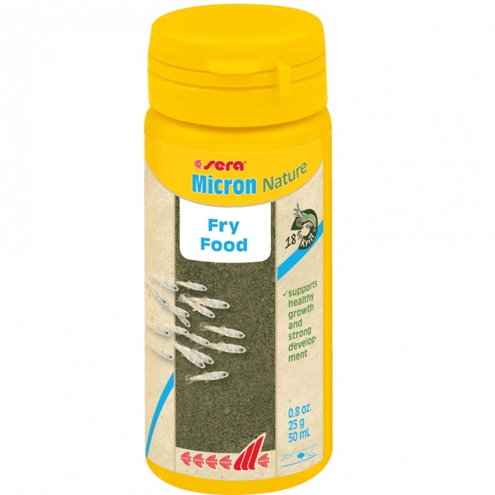 Hrana sub forma de pulbere pentru puiet si alevini, Sera Micron Nature 25g/50ml
