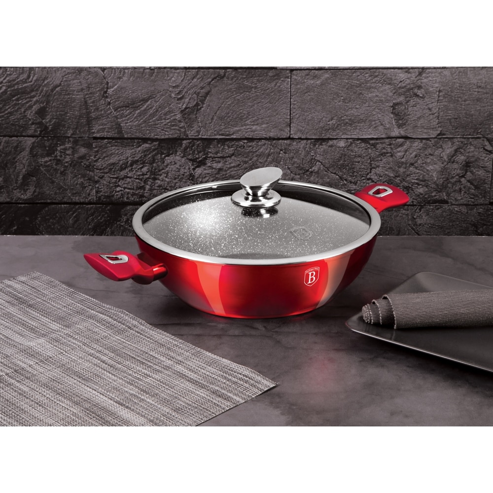 Тенджера Berlinger Haus, Burgundy Edition, С капак, 30см - eMAG.bg