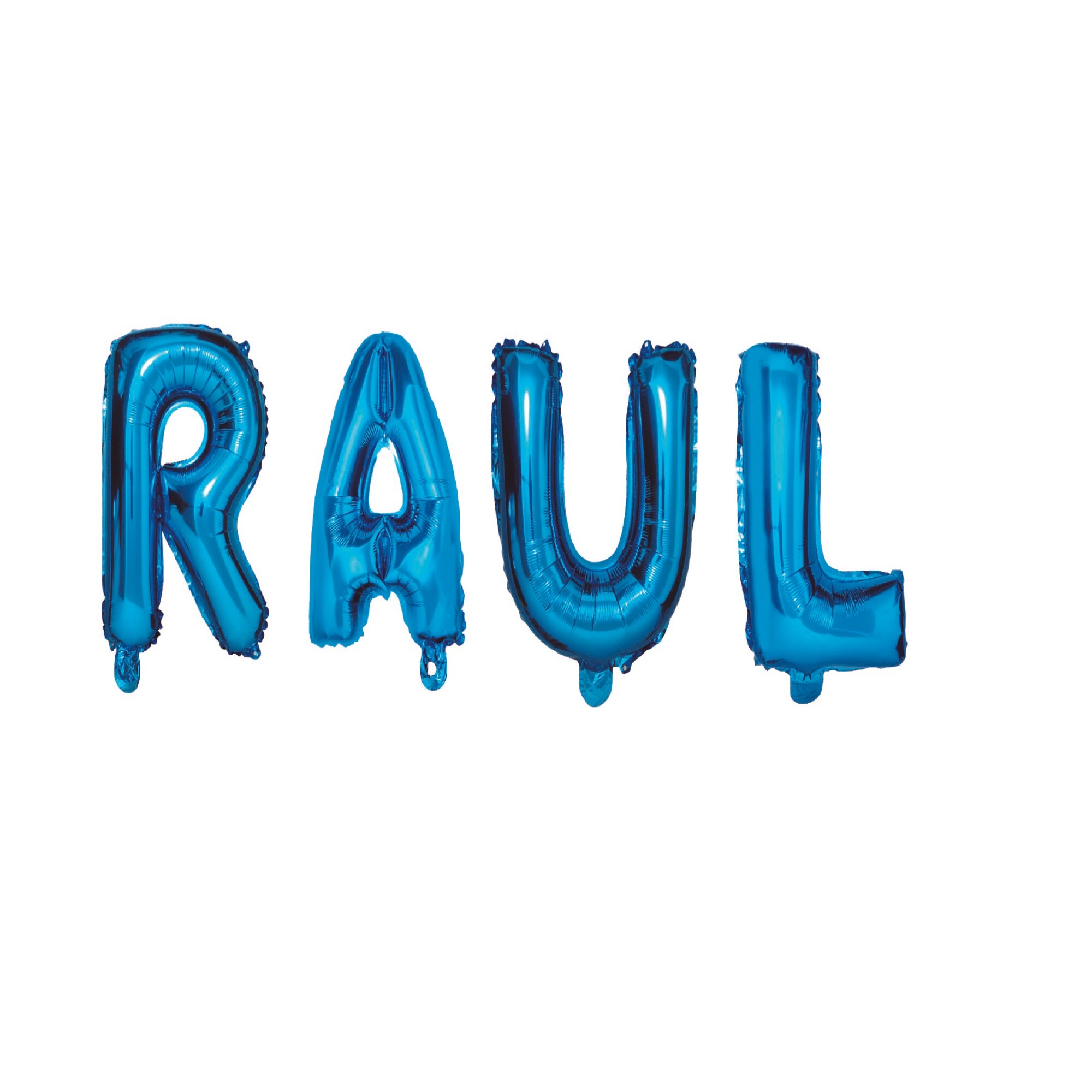 Комплект балон с име Raul, син, 40 см - eMAG.bg