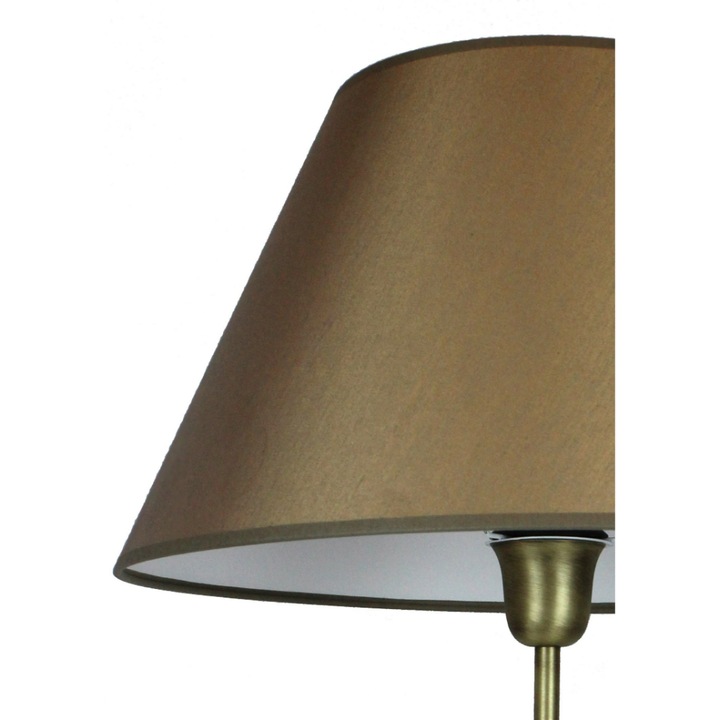 Abajur decorativ, Signature Home Collection, pentru lampa, material textil, 40x20x24 cm, verde olive/auriu