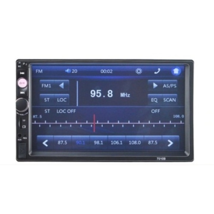 Navigatie Auto FOXMAG24, Display Touchscreen 7 Inch, Telecomanda inclusa, Handsfree, Putere 4 x 60 W, Conectivitate Bluetooth, SD Card, Port USB, Functie camera auto, Design Modern, Negru