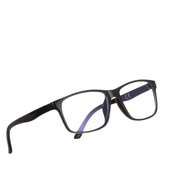 Защитни очила за компютър, Бездиоптърни, Anti Blue Ray, Черен