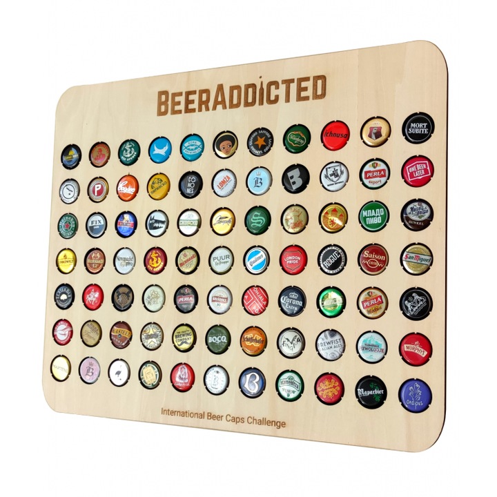 Дъска за колекция от капачки от бира BeerAddicted