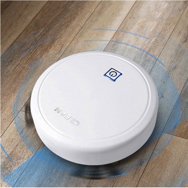 Aspirator robot KlaussTech pentru podea, 1 l, Autonomie 90 min, Incarcare 3 h, Acumulator 1200 mAH, Incarcare USB, 1 W, Alb