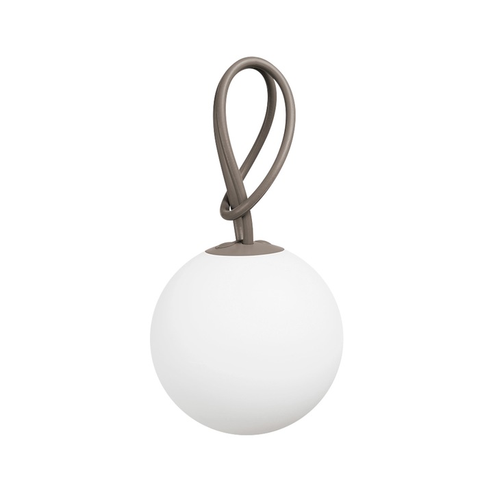 Lampa sferica, Fatboy, Bolleke, Inaltime ajustabila pana la 100 cm, Incarcare Wireless, Alb/Taupe